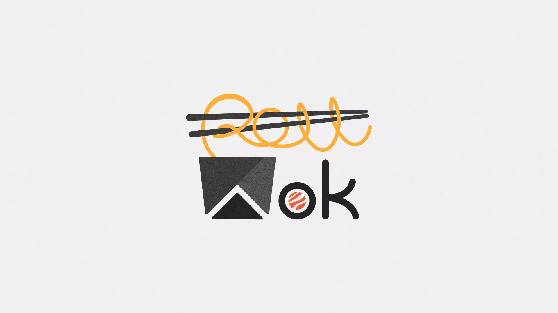 Разработка логотипа суши-бара «Roll Wok Club» в Грязовце
